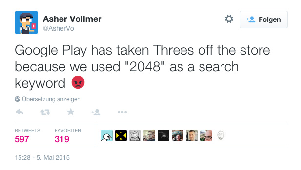 Google verbannt das MobileGame Threes kurzzeitig aus dem …