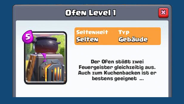 Clash Royale Wiki: Ofen-Karte im Detail