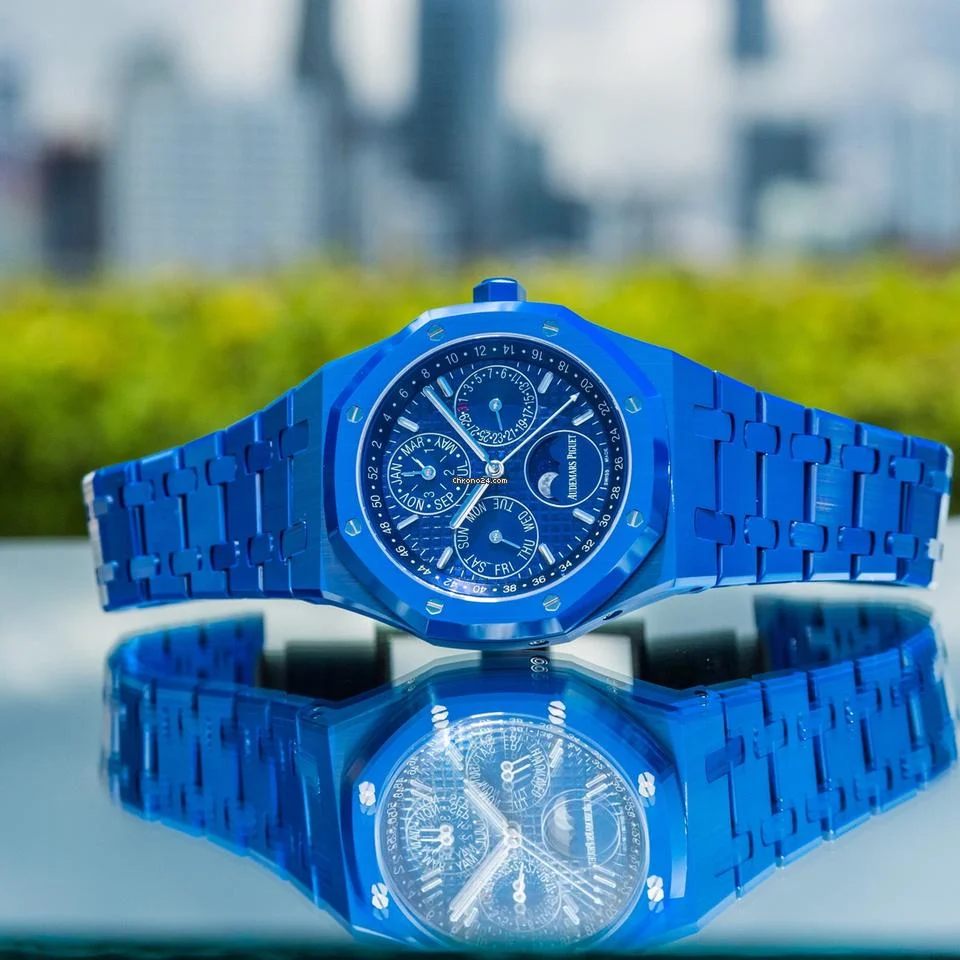 Royal Oak Perpetual Calendar Blue Ceramic 26579CS